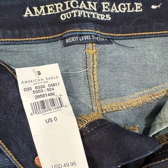 American Eagle - Next Level Stretch Denim Skirt - Size 0 - NEW With Tags. - Picture 3 of 8
